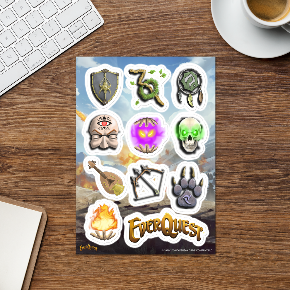 EverQuest® Classes: Priests, Casters, Hybrid Sticker Sheet – Darkpaw Games
