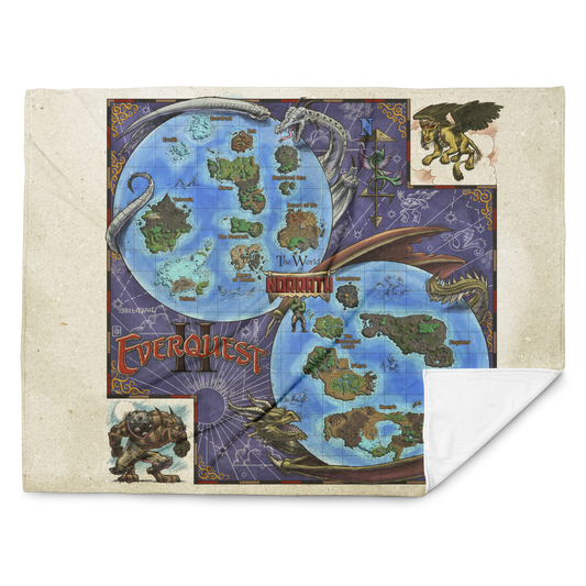 EverQuest® II Cloth Map (Year of Darkpaw Edition) Throw Blanket