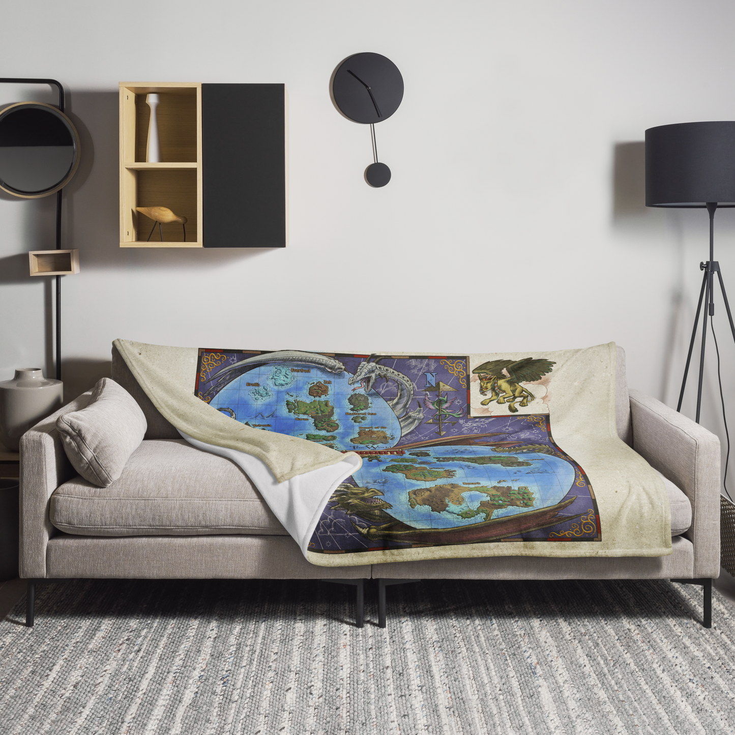 EverQuest® II Cloth Map (Year of Darkpaw Edition) Throw Blanket